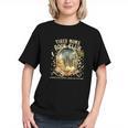 Tired Moms Book Club Cozy Night Coffee Reading Cat Graphic Youth
