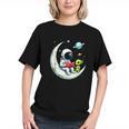 UFO Alien Astronaut Reading Book In Space Graphic Youth