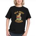 Wild About Reading Cute Leopard Teacher Kids Book Lover Graphic Youth