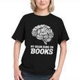 Women's My Brain Runs On Books Reading Bookworm Men Women Graphic Youth