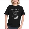 Women's First Of All I’m A Delight Cute Cat Books Coffee Humor Graphic Youth