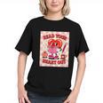 Women's Read Your Heart Out Groovy Bookish Valentine Day Women Girls Graphic Youth