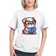 Adorable Book Lover Bulldog With Reading Glasses Cute Raglan Baseball Tee Graphic Youth Adorable Book Lover Bulldog With Reading Glasses Cute Raglan Baseball Tee Graphic Youth