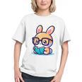 Adorable Book Lover Rabbit With Reading Glasses Cute Premium Graphic Youth Adorable Book Lover Rabbit With Reading Glasses Cute Premium Graphic Youth