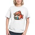 Adorable Book Lover Salmon With Reading Glasses Cute Graphic Youth