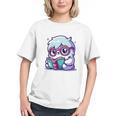 Adorable Book Lover Yeti With Reading Glasses Cute Graphic Youth Adorable Book Lover Yeti With Reading Glasses Cute Graphic Youth