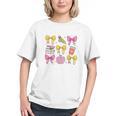 Apple Coquette Bow Books First Day Of School Back To School Graphic Youth