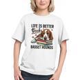 Basset Hound Dog Breed Life Is Better With Books And a For Men Women Girls Kids Graphic Youth