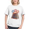 Books Fireworks 4th Of July Bookworm Patriotic Reader Graphic Youth