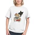 Cat And Books Flowers Reading Club Cat Lover Bookworm Graphic Youth Cat And Books Flowers Reading Club Cat Lover Bookworm Graphic Youth