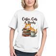 Coffee Cats And Books Lover For Women & Girls Coffee Graphic Youth