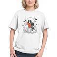 Cute Halloween Ghost Reading Book Graphic Youth Cute Halloween Ghost Reading Book Graphic Youth