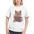 Cute Nerdy Fox Read Books Be Kind Stay Weird Book Club Premium Tri-Blend Graphic Youth