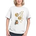 Cute Reading Cat With Kitten Dandelion Flowers Book Lover Graphic Youth