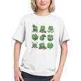 Cute Shamrock Reading St Patricks Day Teacher Book Lovers Graphic Youth