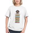 Cute Wiener Dog Dachshund Reading On Pile Of Books Graphic Youth Cute Wiener Dog Dachshund Reading On Pile Of Books Graphic Youth