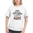 Easily Distracted By Cats And Books Cute Book Lover Graphic Youth