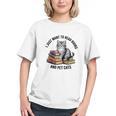 I Just Want To Read Books And Pet Cats Raglan Baseball Tee Graphic Youth