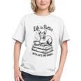 Life Is Better With Cats & Books Sphynx Cat Mom Women Graphic Youth