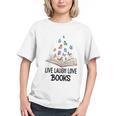 Live Laugh & Love Books Reading Butterfly Book Lover Bookish Premium Graphic Youth