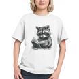 Raccoon With Book Cute Raccoons Reading Books Graphic Youth