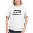 Read Books Lift Weights Fight Fascists Premium Tri-Blend Graphic Youth