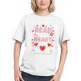 Read Your Heart Out Valentine Reading Book Lover Teacher Premium Tri-Blend Graphic Youth