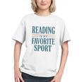 Reading Is My Favorite Sport Literary Book Lover Typography Graphic Youth