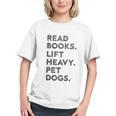 Retro Gym Book Lover Read Books Lift Heavy Pet Dogs Graphic Youth