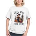 Salem Witch Book Club Bookish Retro Halloween Cat Graphic Youth