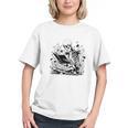 Skeleton Skull Halloween Book Reading Books Lover Teacher Graphic Youth