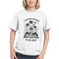 I Stopped Reading To Be Here Introvert Book Lover Bookworm Graphic Youth