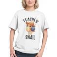 Teacher Snail With Glasses On Books Cute Pre-K Kindergarten Graphic Youth