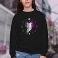 Ace Pride Book With Stars Moons And Magic Hand Youth Crewneck Sweatshirt Ace Pride Book With Stars Moons And Magic Hand Youth Crewneck Sweatshirt