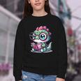 Adorable Book Lover Basilisk With Reading Glasses Cute Youth Crewneck Sweatshirt