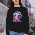 Adorable Book Lover Robot With Reading Glasses Cute Youth Crewneck Sweatshirt Adorable Book Lover Robot With Reading Glasses Cute Youth Crewneck Sweatshirt