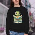 Adorable Turtle Reading Books Youth Crewneck Sweatshirt Adorable Turtle Reading Books Youth Crewneck Sweatshirt