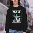 Alien Quote Take Me To Your Readers Sci-Fi Ufo Book Lover Youth Crewneck Sweatshirt