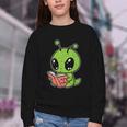 Alien Reading Book Believe In Yourself Kids Women Men Youth Crewneck Sweatshirt