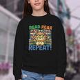 Animals Read Reading Book Library First Day Of School Kids Youth Crewneck Sweatshirt