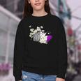 Asexual Book Lover LGBT Reading Pride Ace Flag Daisy Youth Crewneck Sweatshirt Asexual Book Lover LGBT Reading Pride Ace Flag Daisy Youth Crewneck Sweatshirt