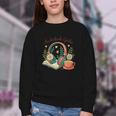 Audiobook Girlie Headphones Book Tea Love Youth Crewneck Sweatshirt Audiobook Girlie Headphones Book Tea Love Youth Crewneck Sweatshirt