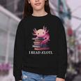 Axolotl Book Lover Librarian Reading Library Readers Youth Crewneck Sweatshirt