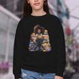 Back To School Afro Melanin Girl Reading Book Bookworm Youth Crewneck Sweatshirt