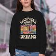Backpacks Books And Big Dreams Cute Back To School Youth Crewneck Sweatshirt