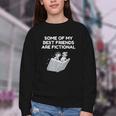 Some Of My Best Friends Are Fictional Book Lover Nerd Youth Crewneck Sweatshirt