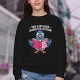 This Is My Book Character Costume Cute Pigeon Kids Reading Youth Crewneck Sweatshirt