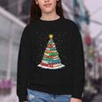 Book Christmas Tree Xmas Lights Book Lover Teacher Librarian Youth Crewneck Sweatshirt Book Christmas Tree Xmas Lights Book Lover Teacher Librarian Youth Crewneck Sweatshirt