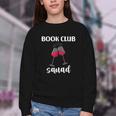 Book Club Squad Reading Bookworm Wine Lover Humor Youth Crewneck Sweatshirt