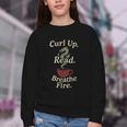 Book Dragon Fantasy Reader Cozy Reading Book Lover Dragon Youth Crewneck Sweatshirt